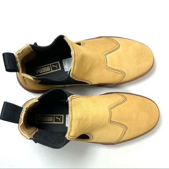 Puma Mayze Chelsea Suede Boot Women’s Size 8 Platform Gum Sole Wheat. - Picture 7 of 10